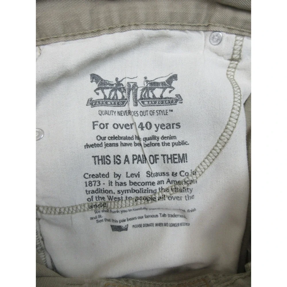 Levis 505 Jeans Mens 36x30 Beige‎ Straight Leg Denim Y2K Workwear (Tag 38x32)